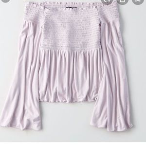 Purple off shoulder American Eagle top
